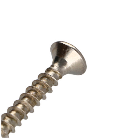 1 x VBA Vis bois agglo Tête fraisée Pozi N°2 4X30 Filetage total Acier nickelé