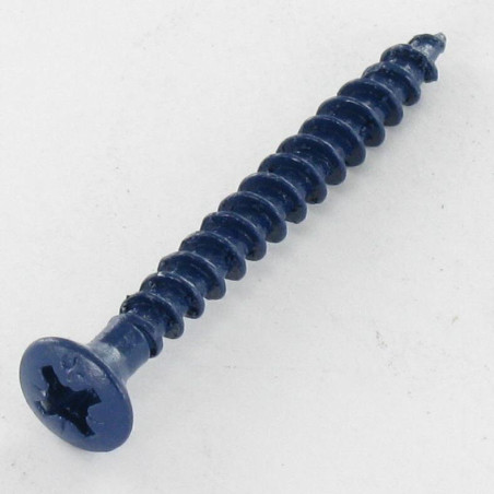 1 x VBA3 Tête fraisée bombée TFB Pozi N°2 4X40 Acier zingué LAQ RAL5003 BL