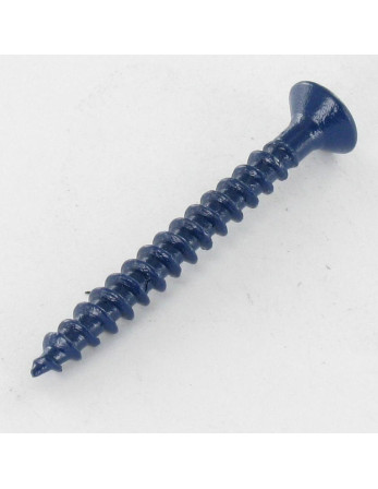 VBA3 Tête fraisée bombée TFB Pozi N°2 4X40 Acier zingué LAQ RAL5003 BL