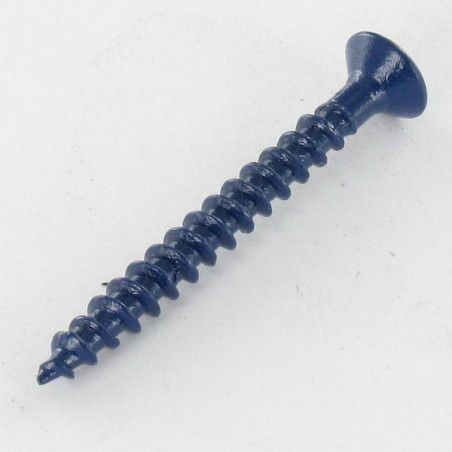 1 x VBA3 Tête fraisée bombée TFB Pozi N°2 4X40 Acier zingué LAQ RAL5003 BL