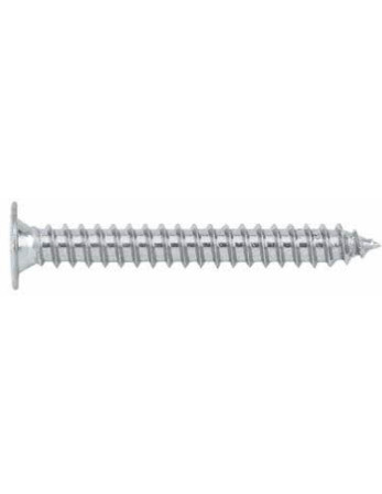 Vis tôle Double filet Tête plate TORX T20 4.8X45 Acier zingué RAL7011 gris fer