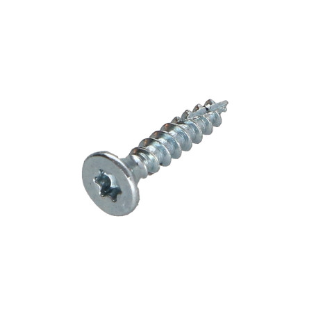 1 x Vis bois TEKOR Tête fraisée Cranté 5X25 TORX T25 Acier zingué Filetage total Pointe antifendage type 17