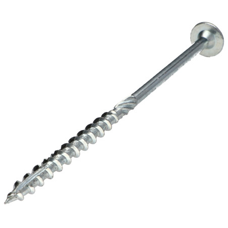 1 x Vis bois TEKOR Tête disque TORX T40 Pointe antifendage type 17 10X120 Filetage partiel Acier zingué