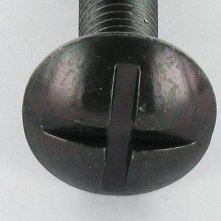 1 x Vis Poelier Fendue En Croix M8X14 Pas de 150 Acier zingué noir