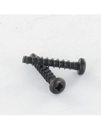 Vis pvc TRILOBE Tête cylindrique bombée TCB Pozi 3X16 FILET45 Acier zingué noir microvis