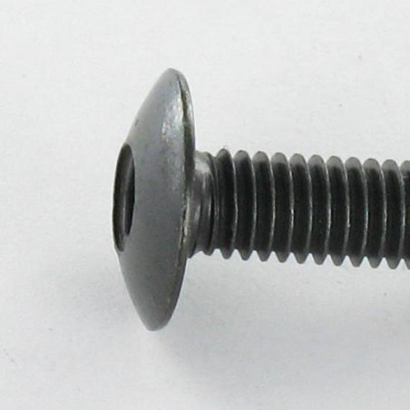 1 x Vis Poelier M8X80 Clé de 5 HC5 Acier zingué noir