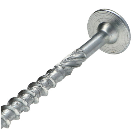 1 x Vis bois TEKOR Tête disque TORX T40 Pointe antifendage type 17 8X80 Filetage partiel Acier zingué