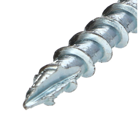 1 x Vis bois TEKOR Tête disque TORX T40 Pointe antifendage type 17 8X80 Filetage partiel Acier zingué