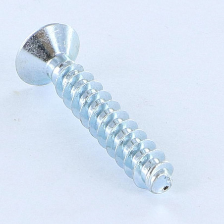 1 x Vis pvc Tête fraisée Pozi 5X30 Filet 30 Degrès Acier zingué