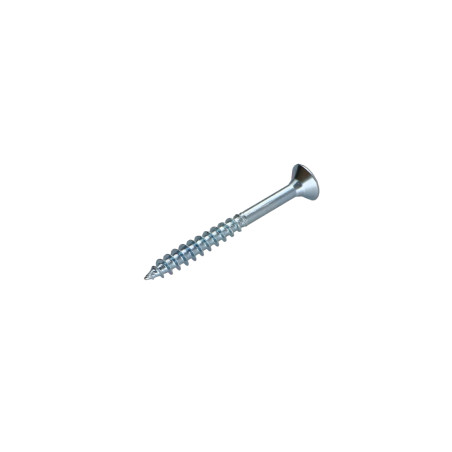 1 x VBA Vis bois agglo Tête fraisée Pozi N°2 4X45 Filetage partiel Acier zingué