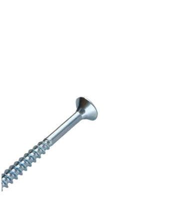 VBA Vis bois agglo Tête fraisée Pozi N°2 4X45 Filetage partiel Acier zingué