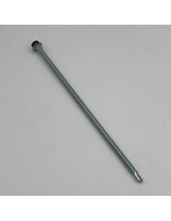 Vis autoperceuse Tête hexagonale TH 6.3X200 Filet tôle Acier zingué RAL7016 gris anthracite