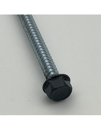 Vis autoperceuse Tête hexagonale TH 6.3X200 Filet tôle Acier zingué RAL7016 gris anthracite