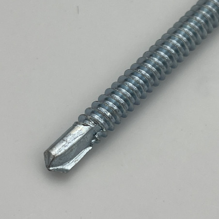 1 x Vis autoperceuse Tête hexagonale TH 6.3X200 Filet tôle Acier zingué RAL7016 gris anthracite
