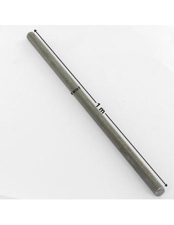 Tige filetée M18 Longueur 1 mètre Classe 10.9 Acier brut