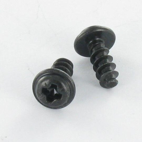 1 x Vis pvc Poelier Pozi N°2 4X10 Acier zingué noir