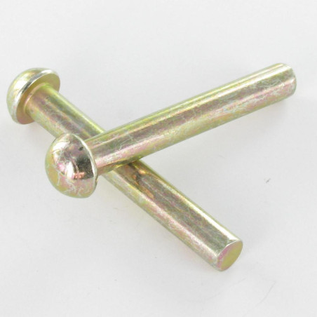 1 x Rivet à frapper Tête ronde TR 3.5X11.5 Bichromaté