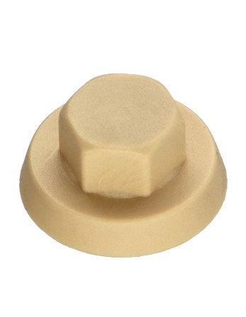 Capuchon Tête hexagonale TH Polyéthylène RAL1001 beige pour vis autoperceuse ou tole de diam 6.3
