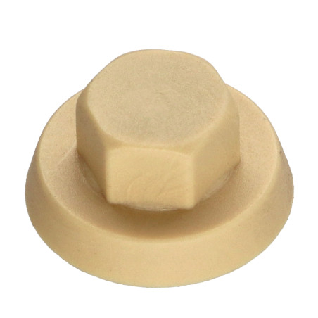 1 x Capuchon Tête hexagonale TH Polyéthylène RAL1001 beige pour vis autoperceuse ou tole de diam 6.3