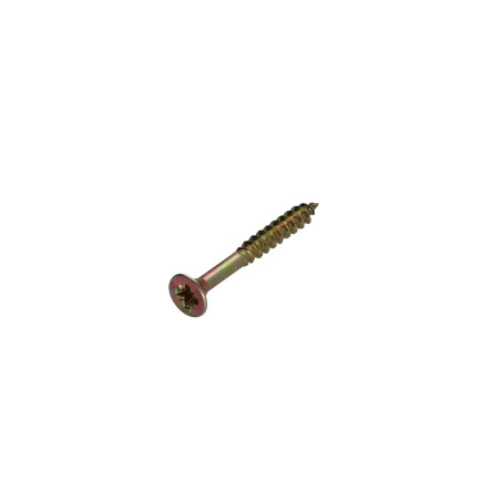 1 x VBA Vis bois agglo Tête fraisée Pozi N°2 4X35 Filetage partiel Bichromaté