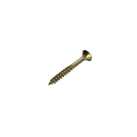 1 x VBA Vis bois agglo Tête fraisée Pozi N°2 4X35 Filetage partiel Bichromaté