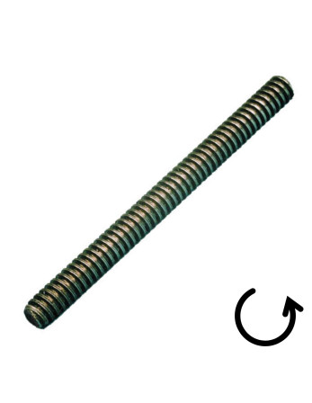 Tige filetée TR50X8 1 mètre Trapézoidale Gauche Acier brut