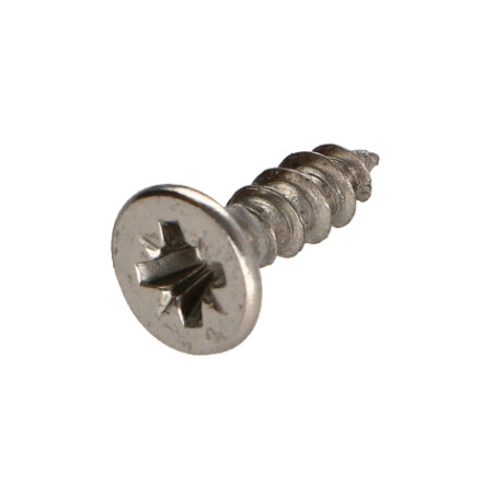 1 x VBA Vis bois agglo Tête fraisée Pozi N°2 3.5X13 Filetage total Acier nickelé