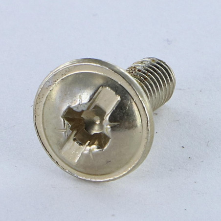 1 x Vis Poelier POZI et fendu M6X30 Acier nickelé