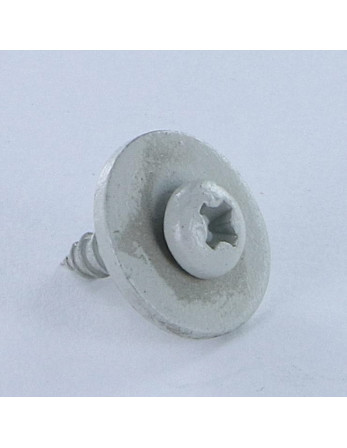 Vis tôle tête cylindrique bombée large Pozi 3.5X13 à Rondelle Acier zingué RAL7035 gris clair