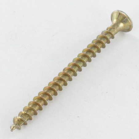 1 x Vis Spax Tête fraisée Pozi N°2 4X12 Diamètre de tête: 7 Filetage total YELLOX