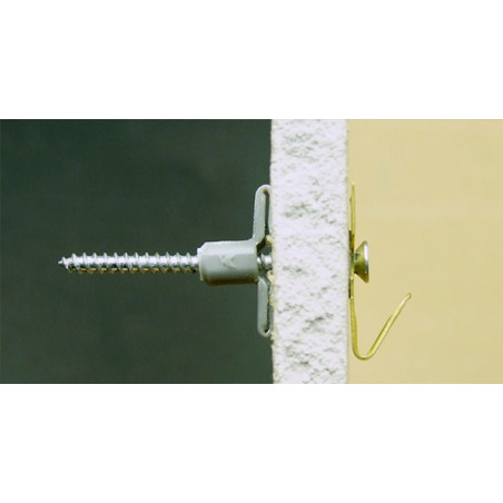 1 x Cheville Nylon 8X40 Avec Vis bois Tête fraisée 4X45