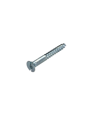 Vis bois Tête fraisée Fendue Percée et taraudée 6X50 Acier zingué