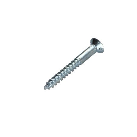 1 x Vis bois Tête fraisée Fendue Percée et taraudée 6X50 Acier zingué