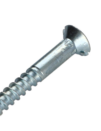 Vis bois Tête fraisée Fendue Percée et taraudée 6X50 Acier zingué