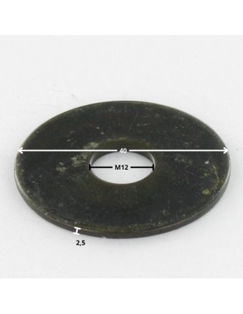 Rondelle Plate M12X40X2.5 LL Acier brut