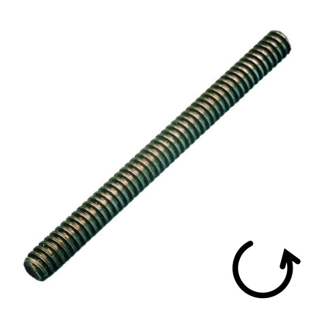 1 x Tige filetée TR14X4 1 mètre Trapézoidale Gauche Acier brut