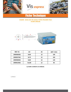 Seau de 85 Vis bois agglo 6X100 Tête fraisée Pozi N°2... 2