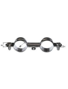 Collier de serrage métallique double M7X150 Diamètre 20... 2