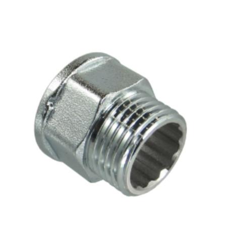 1 x Mamelon hexagonal Figure 529 Mâle/Femelle 12x17 (3/8') Laiton chrome