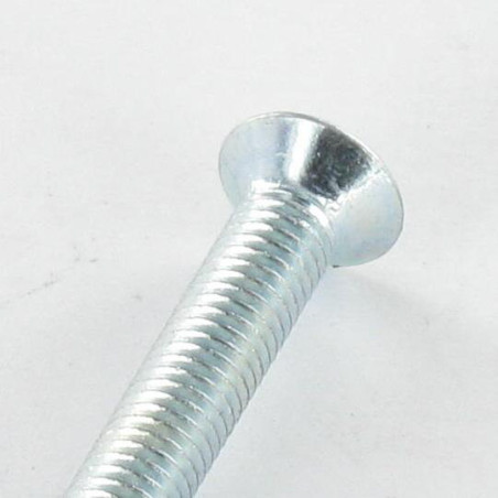 1 x Vis métaux Tête fraisée Pozi N°3 M6X45 Acier zingué