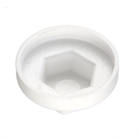 1 x Capuchon Tête hexagonale TH Polyéthylène RAL9010 blanc pur pour vis autoperceuse ou tole de diam 4.8-5.5
