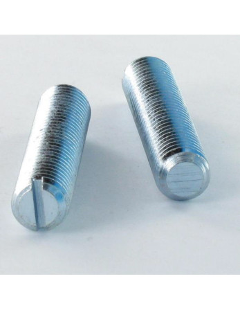 Vis métaux Sans tête Fendue M6X40 Bout plat Acier zingué