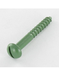 Vis bois Tête ronde TR Fendue 4X30 Acier zingué LAQ Vert... 2