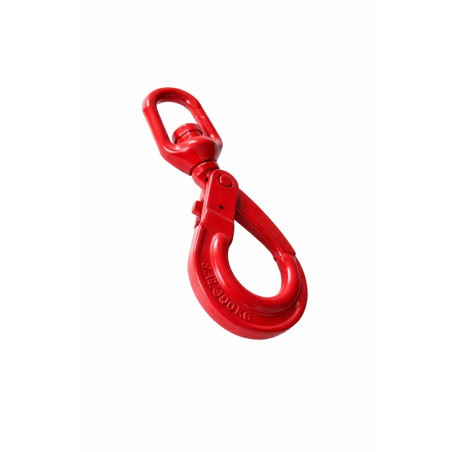 1 x Crochet à verrouillage à émerillon Grade 80 13MM acier rouge