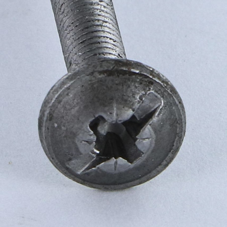 1 x Vis Poelier POZI et fendu M4X65 Filetée sur 25 Sécable Acier brut