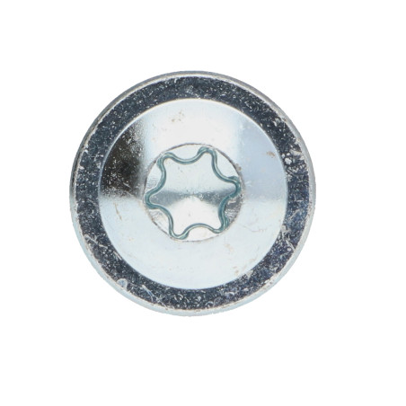 1 x Vis bois TEKOR Tête disque TORX T40 Pointe antifendage type 17 8X120 Filetage partiel Acier zingué
