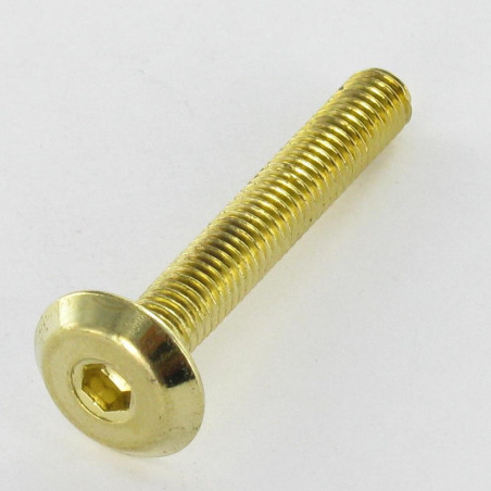 1 x Vis métaux tête plate Clé de 4 HC4 M6X60 Acier laitonne