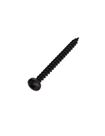 VBA Vis bois agglo Tête ronde TR Pozi N°2 5X60 Acier zingué noir