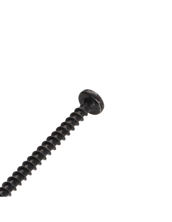 VBA Vis bois agglo Tête ronde TR Pozi N°2 5X60 Acier zingué noir