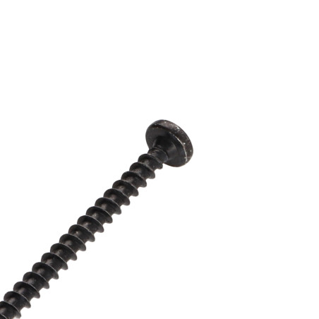 1 x VBA Vis bois agglo Tête ronde TR Pozi N°2 5X60 Acier zingué noir